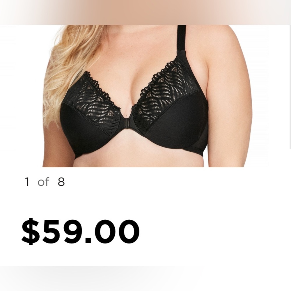 NWOT Plus Size Glamorize Full-Figure Front Closure T-Back Wonderwire Bra